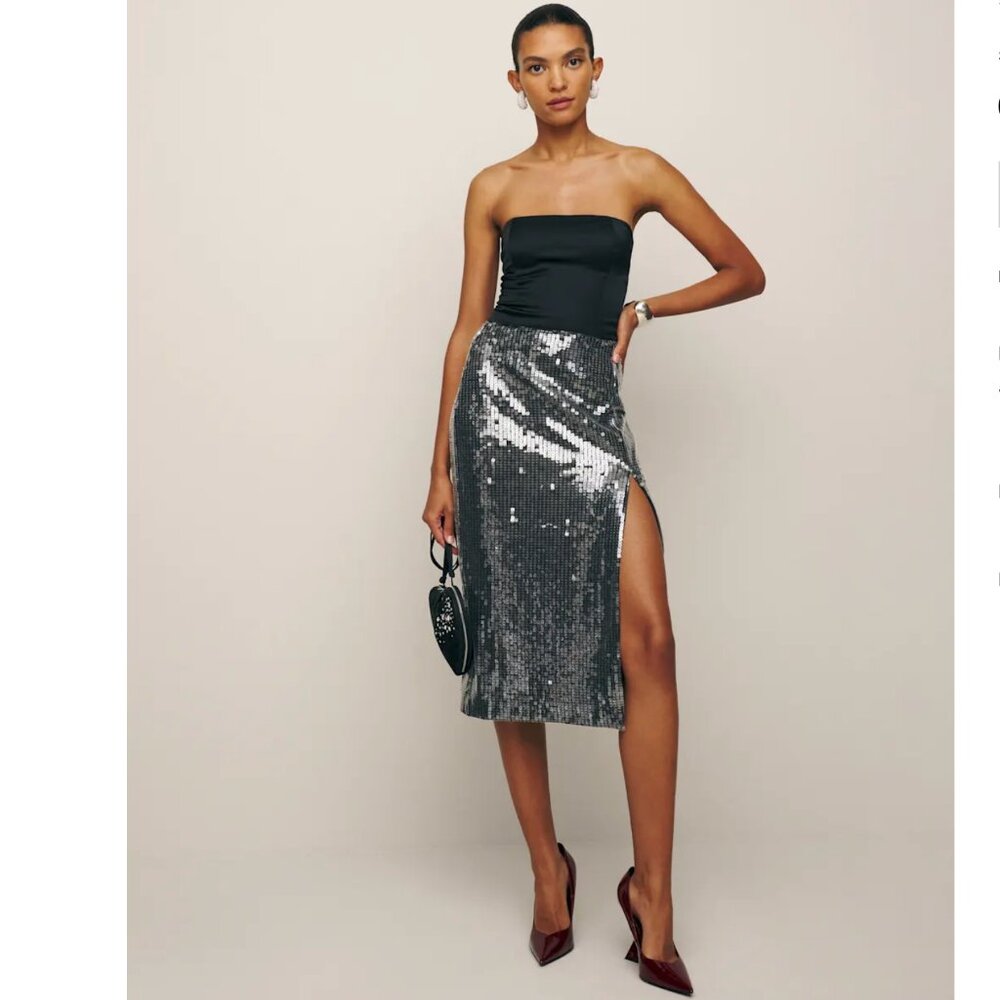 REFORMATION Galaxy Skirt Size 0 Color Smoke